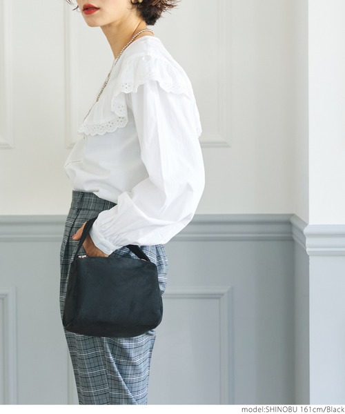 coca（coca）（コカ）の「フェイクスウェードワンハンドルバッグ（ハンドバッグ・レディース・ブラック/ダークグリーン/パープル/アイボリー・ONE SIZE）」の19枚目の写真