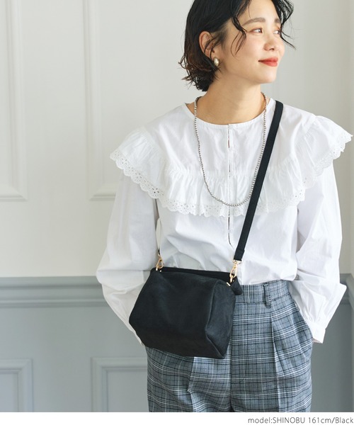 coca（coca）（コカ）の「フェイクスウェードワンハンドルバッグ（ハンドバッグ・レディース・ブラック/ダークグリーン/パープル/アイボリー・ONE SIZE）」の18枚目の写真