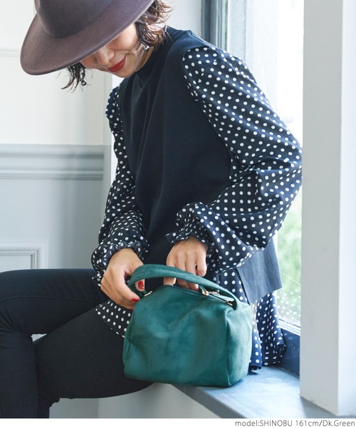 coca（coca）（コカ）の「フェイクスウェードワンハンドルバッグ（ハンドバッグ・レディース・ブラック/ダークグリーン/パープル/アイボリー・ONE SIZE）」の15枚目の写真