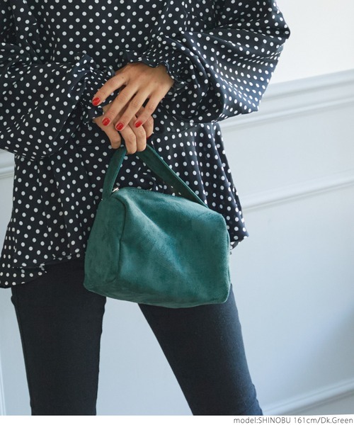 coca（coca）（コカ）の「フェイクスウェードワンハンドルバッグ（ハンドバッグ・レディース・ブラック/ダークグリーン/パープル/アイボリー・ONE SIZE）」の14枚目の写真