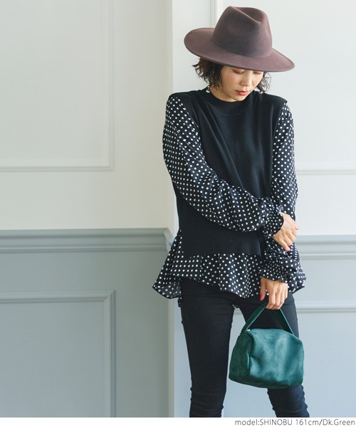 coca（coca）（コカ）の「フェイクスウェードワンハンドルバッグ（ハンドバッグ・レディース・ブラック/ダークグリーン/パープル/アイボリー・ONE SIZE）」の13枚目の写真