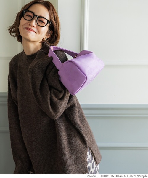 coca（coca）（コカ）の「フェイクスウェードワンハンドルバッグ（ハンドバッグ・レディース・ブラック/ダークグリーン/パープル/アイボリー・ONE SIZE）」の12枚目の写真