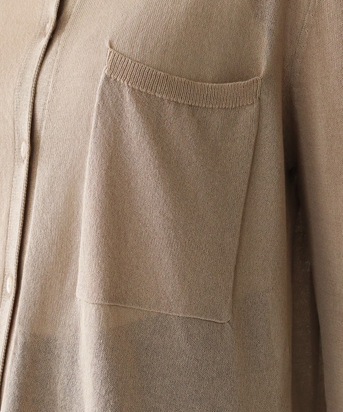 HER CLOSET(ハークローゼット)の「【shemoshelly】シアーシャツニット(ニット/セーター・レディース・ブラウン/ベージュ/ブラック/グリーン・M)」の17枚目の写真