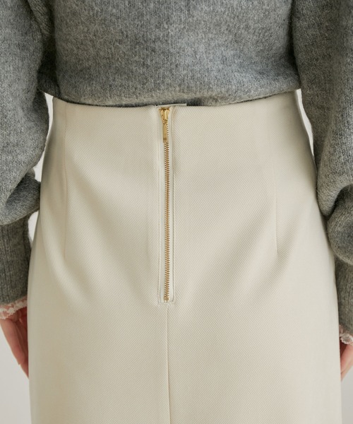 VIS（ビス）の「【選べる着丈・洗える】ベロアタッチタイトスカート【sustainable】（スカート・レディース・チャコールグレー/ホワイト/イエロー・M/TM/S/TS）」の12枚目の写真
