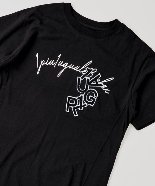 1piu1uguale3 RELAX(ウノピュウノウグァーレトレリラックス)の「【1PIU1UGUALE3 RELAX】CURSIVE T-SHIRT / 1+1=3 RHINESTONE T-SHIRT / RAINBOW LOGO T-SHIRT(Tシャツ/カットソー・メンズ・ホワイト系1/ホワイト系2/ホワイト系3/ブラック系1/ブラック系2/ブラック系3・MEDIUM/LARGE/X-LARGE)」の4枚目の写真