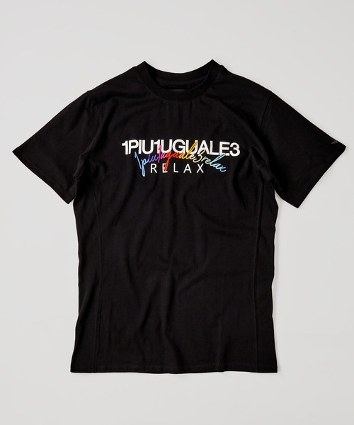 1piu1uguale3 RELAX(ウノピュウノウグァーレトレリラックス)の「【1PIU1UGUALE3 RELAX】CURSIVE T-SHIRT / 1+1=3 RHINESTONE T-SHIRT / RAINBOW LOGO T-SHIRT(Tシャツ/カットソー・メンズ・ホワイト系1/ホワイト系2/ホワイト系3/ブラック系1/ブラック系2/ブラック系3・MEDIUM/LARGE/X-LARGE)」の19枚目の写真