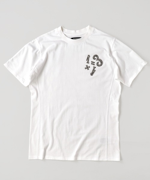 1piu1uguale3 RELAX(ウノピュウノウグァーレトレリラックス)の「【1PIU1UGUALE3 RELAX】CURSIVE T-SHIRT / 1+1=3 RHINESTONE T-SHIRT / RAINBOW LOGO T-SHIRT(Tシャツ/カットソー・メンズ・ホワイト系1/ホワイト系2/ホワイト系3/ブラック系1/ブラック系2/ブラック系3・MEDIUM/LARGE/X-LARGE)」の11枚目の写真