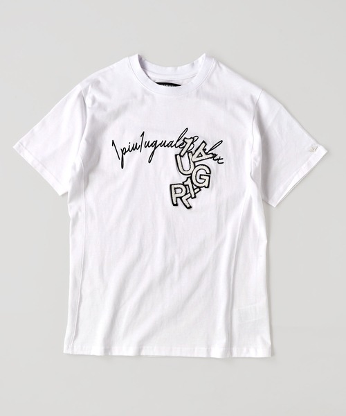 1piu1uguale3 RELAX(ウノピュウノウグァーレトレリラックス)の「【1PIU1UGUALE3 RELAX】CURSIVE T-SHIRT / 1+1=3 RHINESTONE T-SHIRT / RAINBOW LOGO T-SHIRT(Tシャツ/カットソー・メンズ・ホワイト系1/ホワイト系2/ホワイト系3/ブラック系1/ブラック系2/ブラック系3・MEDIUM/LARGE/X-LARGE)」の9枚目の写真