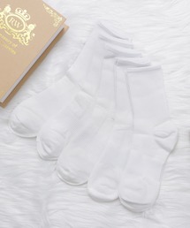 Lace Ladies | 【5足組】丈が選べるリブソックスセット(ソックス/靴下)