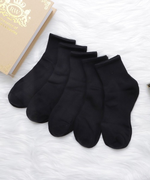 Lace Ladies（レースレディース）の「【5足組】丈が選べるリブソックスセット（ソックス/靴下・レディース・ブラック系3/ホワイト系2/ブラック系1/グレー系1/ホワイト系3/ブラック系2/グレー系2/グレー系3/ホワイト系1・FREE）」の5枚目の写真