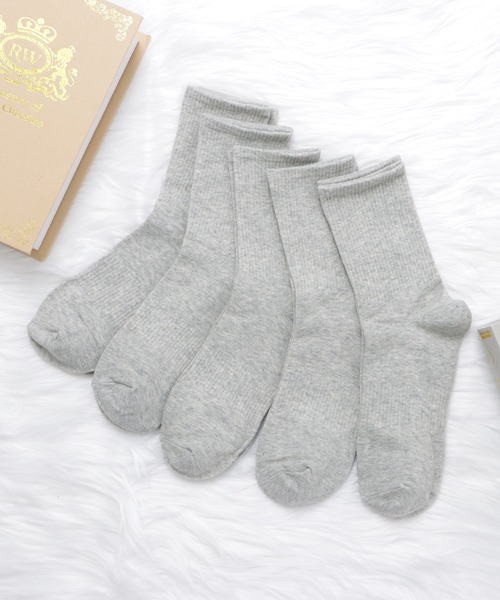Lace Ladies（レースレディース）の「【5足組】丈が選べるリブソックスセット（ソックス/靴下・レディース・ブラック系3/ホワイト系2/ブラック系1/グレー系1/ホワイト系3/ブラック系2/グレー系2/グレー系3/ホワイト系1・FREE）」の7枚目の写真