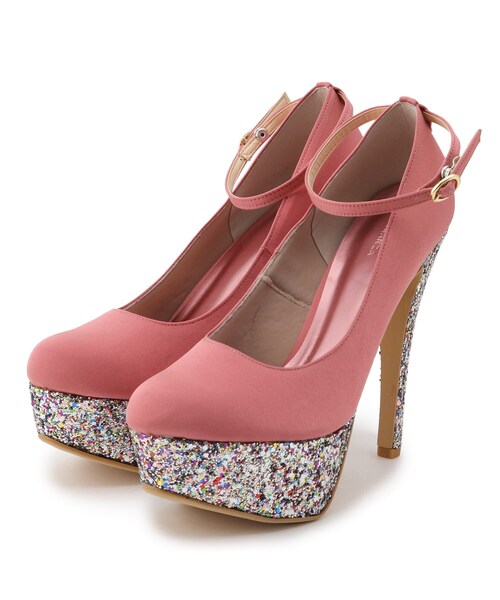 ESPERANZA(エスペランサ)の「【日本製】ロングセラー14cmヒール2WAYグリッター厚底パンプス(パンプス・レディース・ブラック系2/ピンク系7/ベージュ系2・22.5cm/23.5cm/24.5cm/23.0cm/24.0cm/25.0cm/21.5cm/22.0cm)」の5枚目の写真