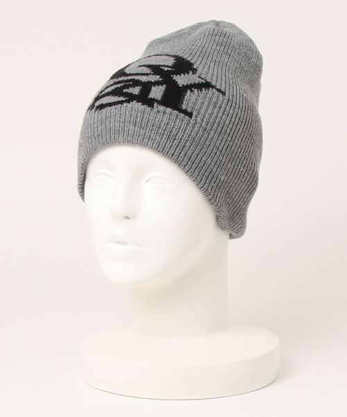 L.H.P Private Brand（エルエイチピープライベートブランド）の「OY/オーワイ/Overlap Logo Beanie/オーバーラップロゴニットキャップ（キャップ・レディース・グレー/ブラック・F）」の2枚目の写真