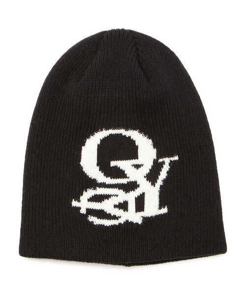 L.H.P Private Brand（エルエイチピープライベートブランド）の「OY/オーワイ/Overlap Logo Beanie/オーバーラップロゴニットキャップ（キャップ・レディース・グレー/ブラック・F）」の3枚目の写真