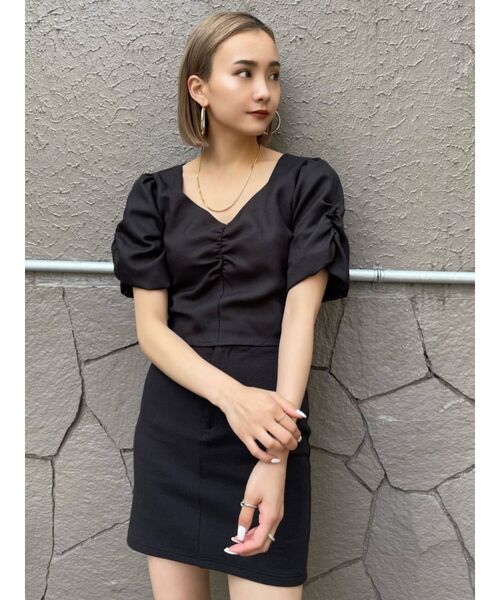 EMODA（エモダ）の「ハイウエストダブルボタンスカート（スカート・レディース・ブラック/ピンク/ベージュ・MEDIUM/SMALL）」の8枚目の写真