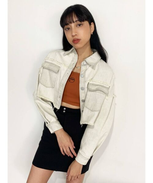 EMODA（エモダ）の「ハイウエストダブルボタンスカート（スカート・レディース・ブラック/ピンク/ベージュ・MEDIUM/SMALL）」の4枚目の写真