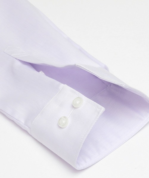 TOKYO SHIRTS（トウキョウシャツ）の「形態安定ノーアイロン レギュラー衿 長袖ビジネスワイシャツ（ビジネスシャツ・レディース・ライトパープル・XS/S/M/L/LL/XL）」の4枚目の写真