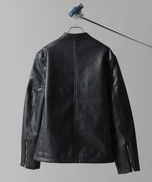 BENDER TOKYO(ベンダートウキョウ)の「【BENDER TOKYO】シンセティックレザー シングル ライダースジャケット(ライダースジャケット・メンズ・ブラック/ネイビー/ワイン・M/L/XL)」の8枚目の写真