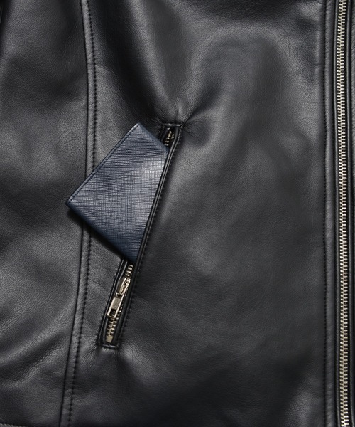 BENDER TOKYO(ベンダートウキョウ)の「【BENDER TOKYO】シンセティックレザー シングル ライダースジャケット(ライダースジャケット・メンズ・ブラック/ネイビー/ワイン・M/L/XL)」の12枚目の写真