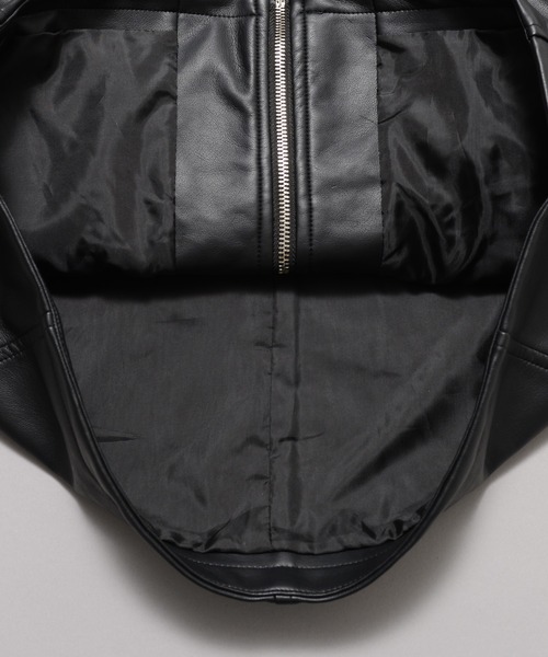 BENDER TOKYO(ベンダートウキョウ)の「【BENDER TOKYO】シンセティックレザー シングル ライダースジャケット(ライダースジャケット・メンズ・ブラック/ネイビー/ワイン・M/L/XL)」の4枚目の写真