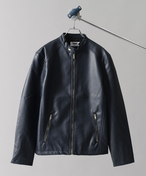 BENDER TOKYO(ベンダートウキョウ)の「【BENDER TOKYO】シンセティックレザー シングル ライダースジャケット(ライダースジャケット・メンズ・ブラック/ネイビー/ワイン・M/L/XL)」の19枚目の写真