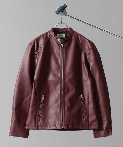 BENDER TOKYO(ベンダートウキョウ)の「【BENDER TOKYO】シンセティックレザー シングル ライダースジャケット(ライダースジャケット・メンズ・ブラック/ネイビー/ワイン・M/L/XL)」の11枚目の写真