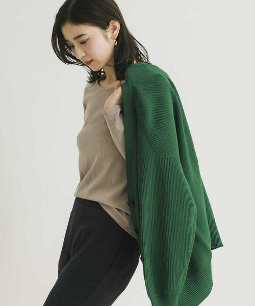 URBAN RESEARCH（アーバンリサーチ）の「ロングスリーブリブカットソー（Tシャツ/カットソー・レディース・オフホワイト/ブラック/ベージュ系その他/グリーン・FREE）」の13枚目の写真