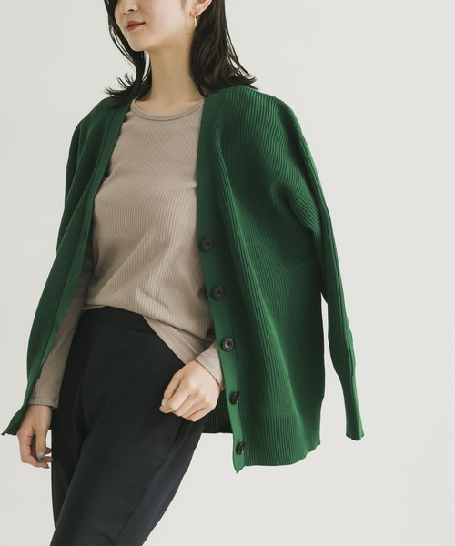 URBAN RESEARCH（アーバンリサーチ）の「ロングスリーブリブカットソー（Tシャツ/カットソー・レディース・オフホワイト/ブラック/ベージュ系その他/グリーン・FREE）」の14枚目の写真