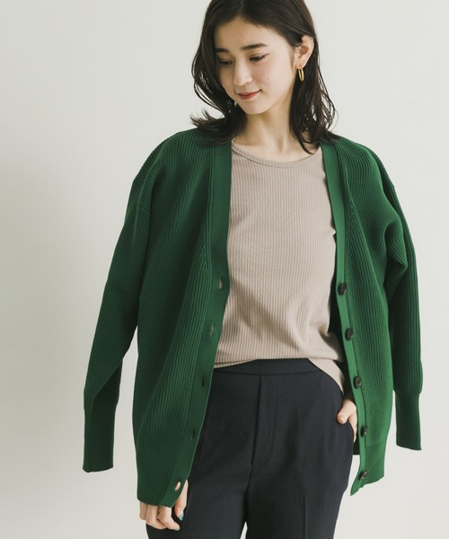 URBAN RESEARCH（アーバンリサーチ）の「ロングスリーブリブカットソー（Tシャツ/カットソー・レディース・オフホワイト/ブラック/ベージュ系その他/グリーン・FREE）」の15枚目の写真