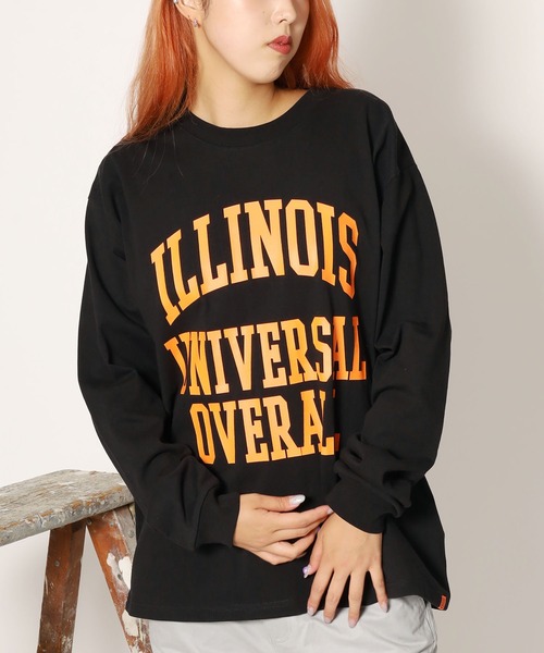 UNIVERSAL OVERALL(ユニバーサルオーバーオール)の「UNIVERSAL OVERALL/ユニバーサルオーバーオール ILLINOIS PRINT L/S ロンT(Tシャツ/カットソー・メンズ・ダークグリーン/ホワイト/ベージュ/ブラック・M/XL/L)」の17枚目の写真