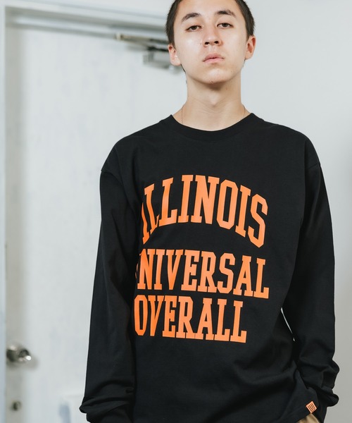 UNIVERSAL OVERALL(ユニバーサルオーバーオール)の「UNIVERSAL OVERALL/ユニバーサルオーバーオール ILLINOIS PRINT L/S ロンT(Tシャツ/カットソー・メンズ・ダークグリーン/ホワイト/ベージュ/ブラック・M/XL/L)」の16枚目の写真