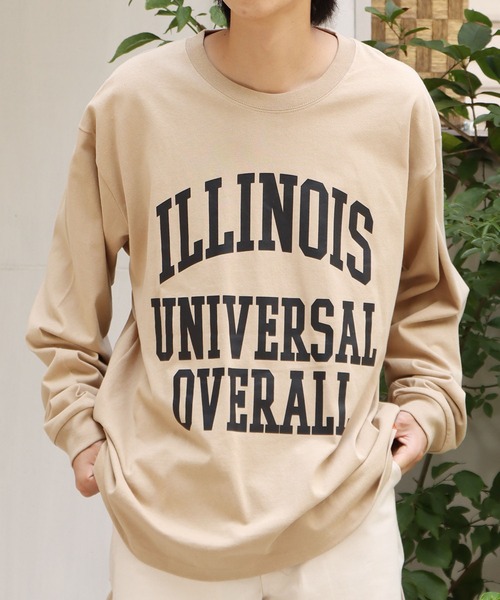UNIVERSAL OVERALL(ユニバーサルオーバーオール)の「UNIVERSAL OVERALL/ユニバーサルオーバーオール ILLINOIS PRINT L/S ロンT(Tシャツ/カットソー・メンズ・ダークグリーン/ホワイト/ベージュ/ブラック・M/XL/L)」の18枚目の写真