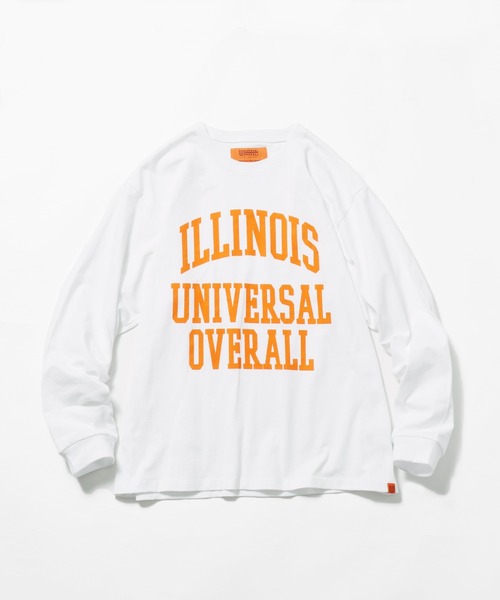 UNIVERSAL OVERALL(ユニバーサルオーバーオール)の「UNIVERSAL OVERALL/ユニバーサルオーバーオール ILLINOIS PRINT L/S ロンT(Tシャツ/カットソー・メンズ・ダークグリーン/ホワイト/ベージュ/ブラック・M/XL/L)」の14枚目の写真
