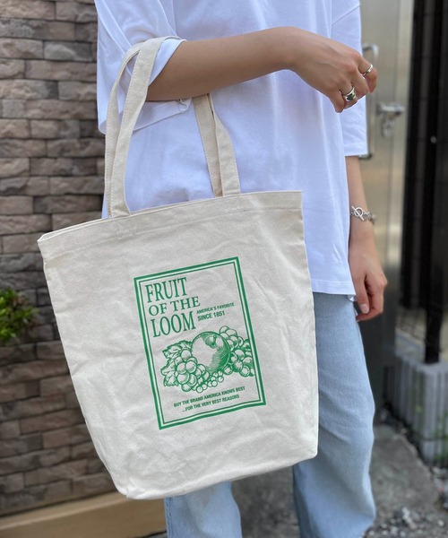 FRUIT OF THE LOOM(フルーツオブザルーム)の「FRUIT OF THE LOOM/ FFGS SOUVENIR TOTE BAG A / 70076000(トートバッグ・レディース・ブルー/レッド系その他/ミント/パープル/ネイビー/グリーン/マスタード・ONESIZE)」の2枚目の写真