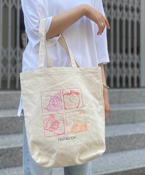 FRUIT OF THE LOOM(フルーツオブザルーム)の「FRUIT OF THE LOOM/ FFGS SOUVENIR TOTE BAG A / 70076000(トートバッグ・レディース・ブルー/レッド系その他/ミント/パープル/ネイビー/グリーン/マスタード・ONESIZE)」の22枚目の写真