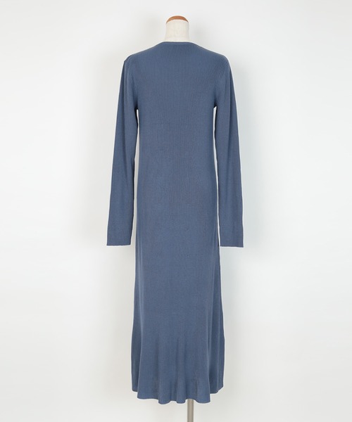 UR'S（ユアーズ）の「ロングスリーブリブニットワンピース（ワンピース・レディース・ブラック/ブルー/アイボリー・S/M/L）」の18枚目の写真
