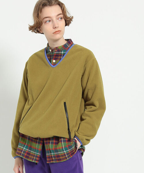 BEAMS BOY（ビームスボーイ）の「BEAMS BOY / デタッチカラー フリース プルオーバー（その他トップス・レディース・パープル/オリーブ・ONE SIZE）」の9枚目の写真
