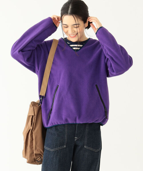 BEAMS BOY（ビームスボーイ）の「BEAMS BOY / デタッチカラー フリース プルオーバー（その他トップス・レディース・パープル/オリーブ・ONE SIZE）」の21枚目の写真