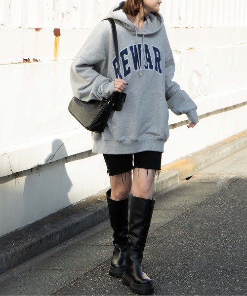 WEGO（ウィゴー）の「WEGO/ヘビーウエイト サガラカレッジプルパーカー（パーカー・メンズ・ダークグリーン/杢グレー/グレー系その他/スミクロ・MEDIUM/LARGE）」の14枚目の写真