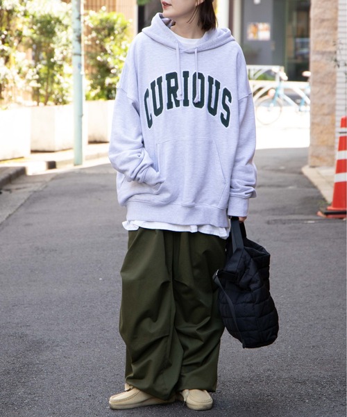 WEGO（ウィゴー）の「WEGO/ヘビーウエイト サガラカレッジプルパーカー（パーカー・メンズ・ダークグリーン/杢グレー/グレー系その他/スミクロ・MEDIUM/LARGE）」の15枚目の写真