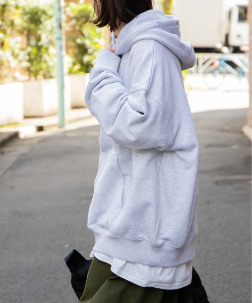 WEGO（ウィゴー）の「WEGO/ヘビーウエイト サガラカレッジプルパーカー（パーカー・メンズ・ダークグリーン/杢グレー/グレー系その他/スミクロ・MEDIUM/LARGE）」の18枚目の写真