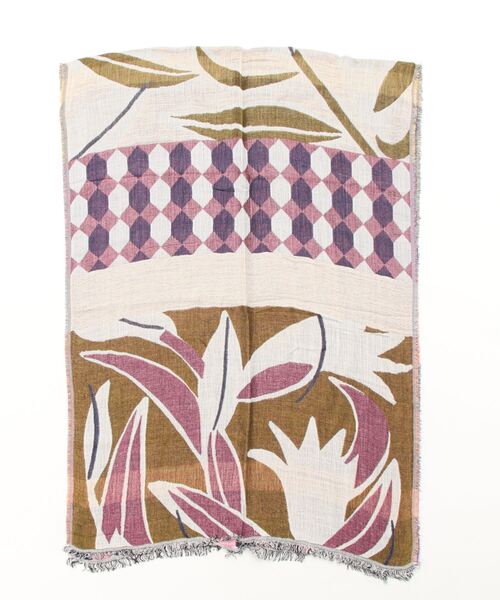 BENETTON (UNITED COLORS OF BENETTON)（ベネトンユナイテッドカラーズオブベネトン）の「フラワーモチーフ柄ストール（ストール/ショール・レディース・ネイビー/ブラウン系その他/グリーン系その他/ピンク系その他・ONE SIZE）」の14枚目の写真