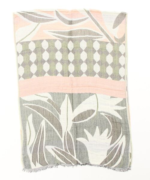 BENETTON (UNITED COLORS OF BENETTON)（ベネトンユナイテッドカラーズオブベネトン）の「フラワーモチーフ柄ストール（ストール/ショール・レディース・ネイビー/ブラウン系その他/グリーン系その他/ピンク系その他・ONE SIZE）」の17枚目の写真