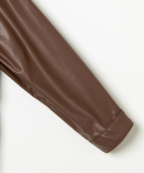 byYOUANCE(バイユアンス)の「2WAYフェイクレザーモッズコート(モッズコート・レディース・ブラウン・FREE)」の14枚目の写真