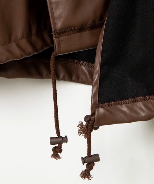 byYOUANCE(バイユアンス)の「2WAYフェイクレザーモッズコート(モッズコート・レディース・ブラウン・FREE)」の20枚目の写真