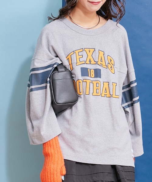 tシャツ 「HELLO.SANFRANCISCO」ピグメントロゴフットボールTEE レディース セール】【HELLO.SANFRANCISCO】ピグメントロゴフットボールTEE