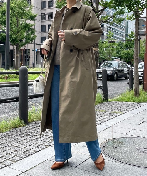 DouDou（ドゥドゥ）の「マルチWAYコート（トレンチコート・レディース・ベージュ/カーキ・FREE）」の5枚目の写真