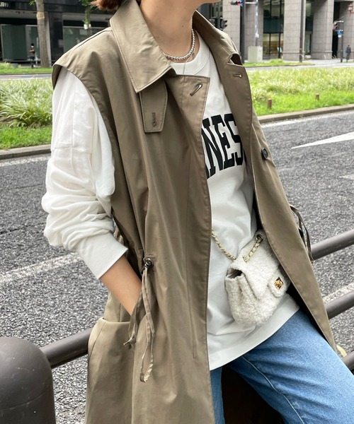 DouDou（ドゥドゥ）の「マルチWAYコート（トレンチコート・レディース・ベージュ/カーキ・FREE）」の16枚目の写真
