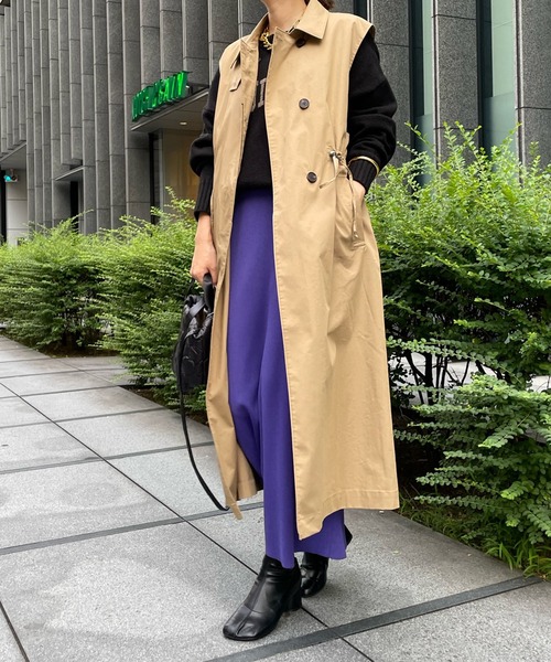 DouDou（ドゥドゥ）の「マルチWAYコート（トレンチコート・レディース・ベージュ/カーキ・FREE）」の21枚目の写真