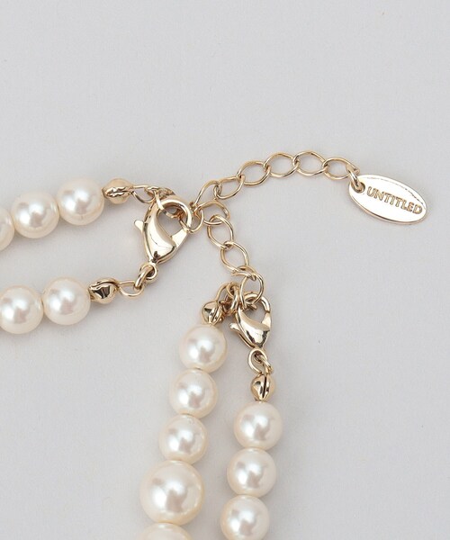 UNTITLED（アンタイトル）の「◆セパレートパール調ミニネックレス（ネックレス・レディース・アイボリー・99）」の7枚目の写真